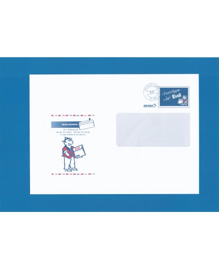 Muster: Druck 2-farbig blau und rot