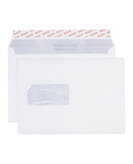 C5, mit Spezialfenster 90 x 45mm links